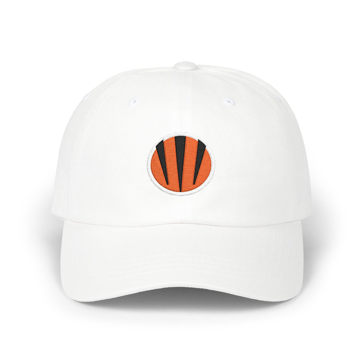 Cincinnati Football Dad Cap — Embroidered, Orange, Black & White