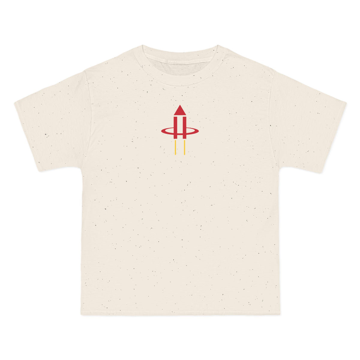 Houston Basketball Heavyweight Tee — Natural, Crimson & Bright Gold