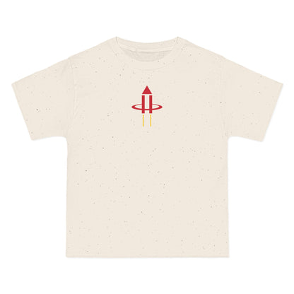 Houston Basketball Heavyweight Tee — Natural, Crimson & Bright Gold
