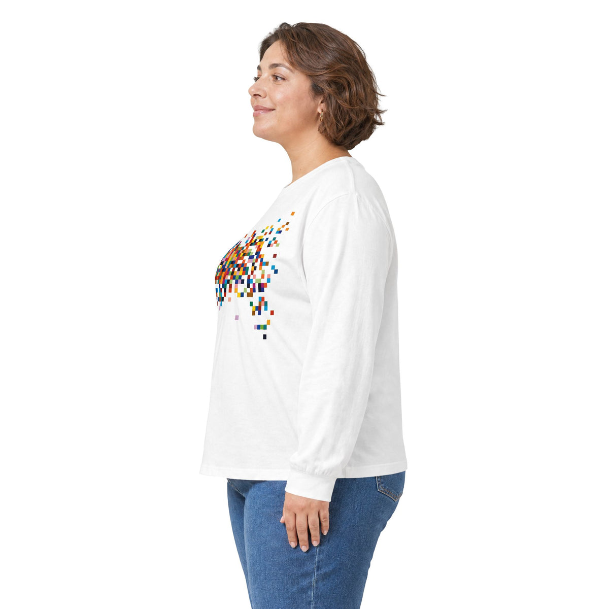 plate 390 long sleeve tee - White by onlycolor