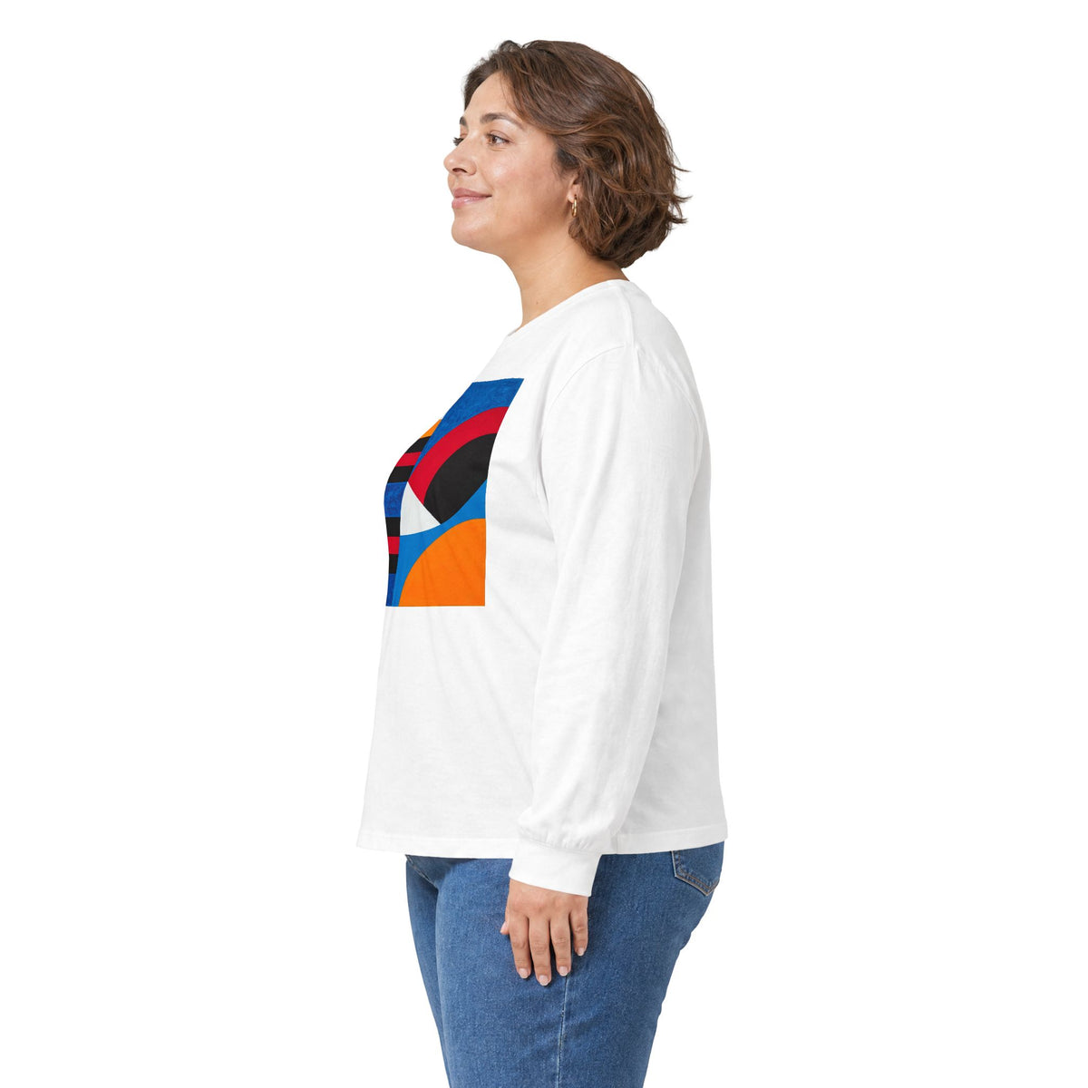 plate 212 long sleeve tee - White
