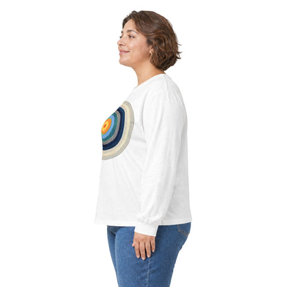 plate 105 long sleeve tee - White