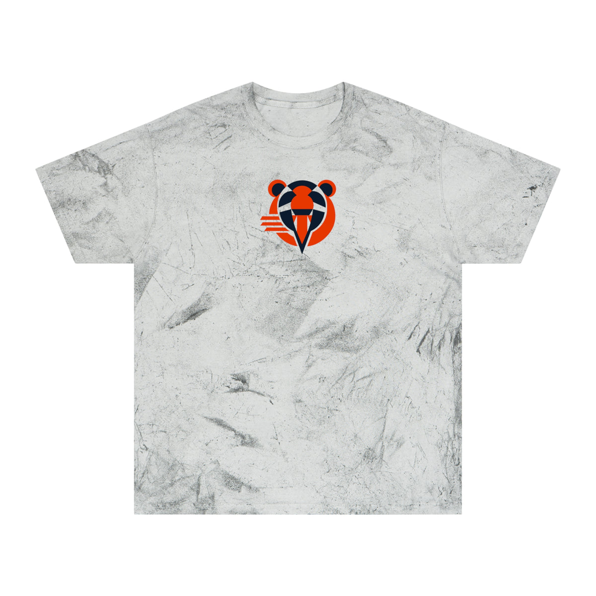 Chicago Football Tie-Dye Tee — Smoke, Orange & Navy