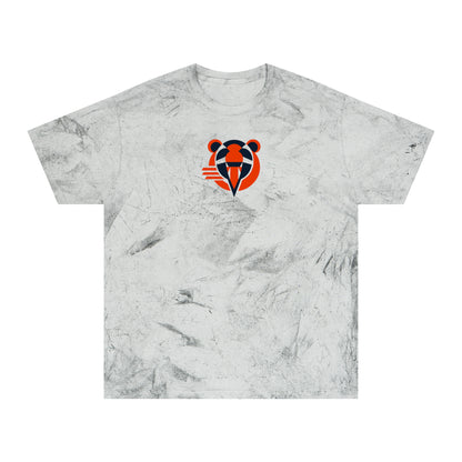 Chicago Football Tie-Dye Tee — Smoke, Orange & Navy