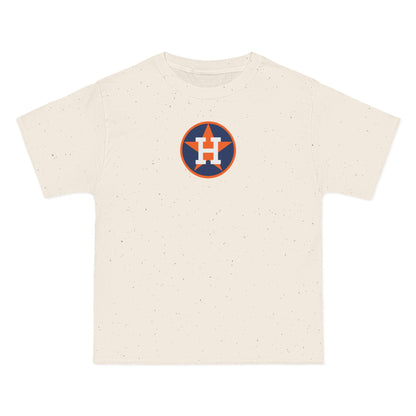 Houston Baseball Heavyweight Tee — Natural, Navy, Orange & White