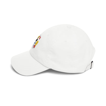 Coventry Soccer Dad Cap — Embroidered, White, Royal & Red