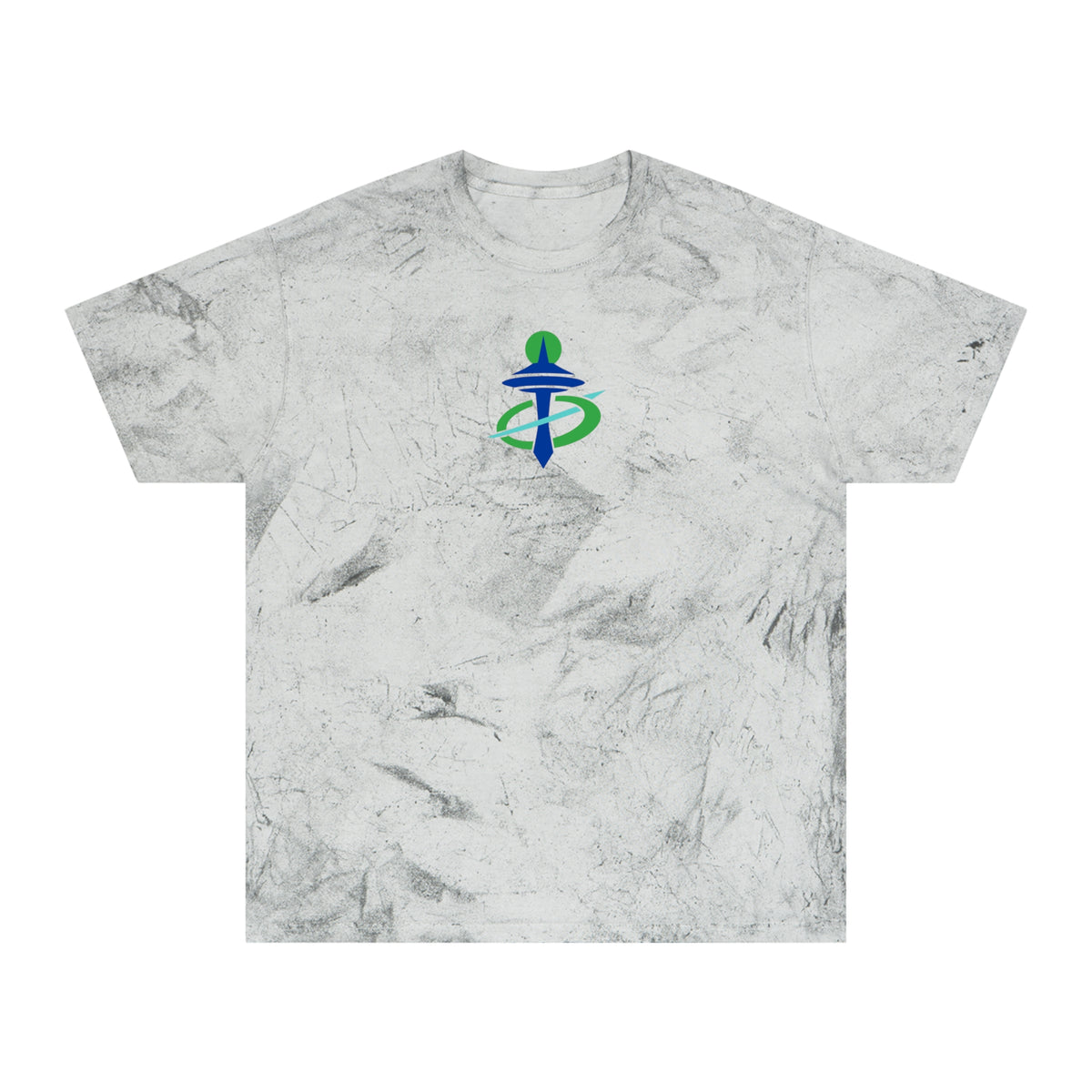Seattle Soccer Tie-Dye Tee — Smoke, Kiwi Green, Royal & Grey