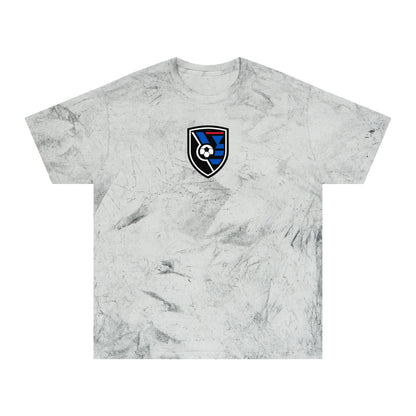 San Jose Soccer Tie-Dye Tee — Smoke, Black, White & Royal