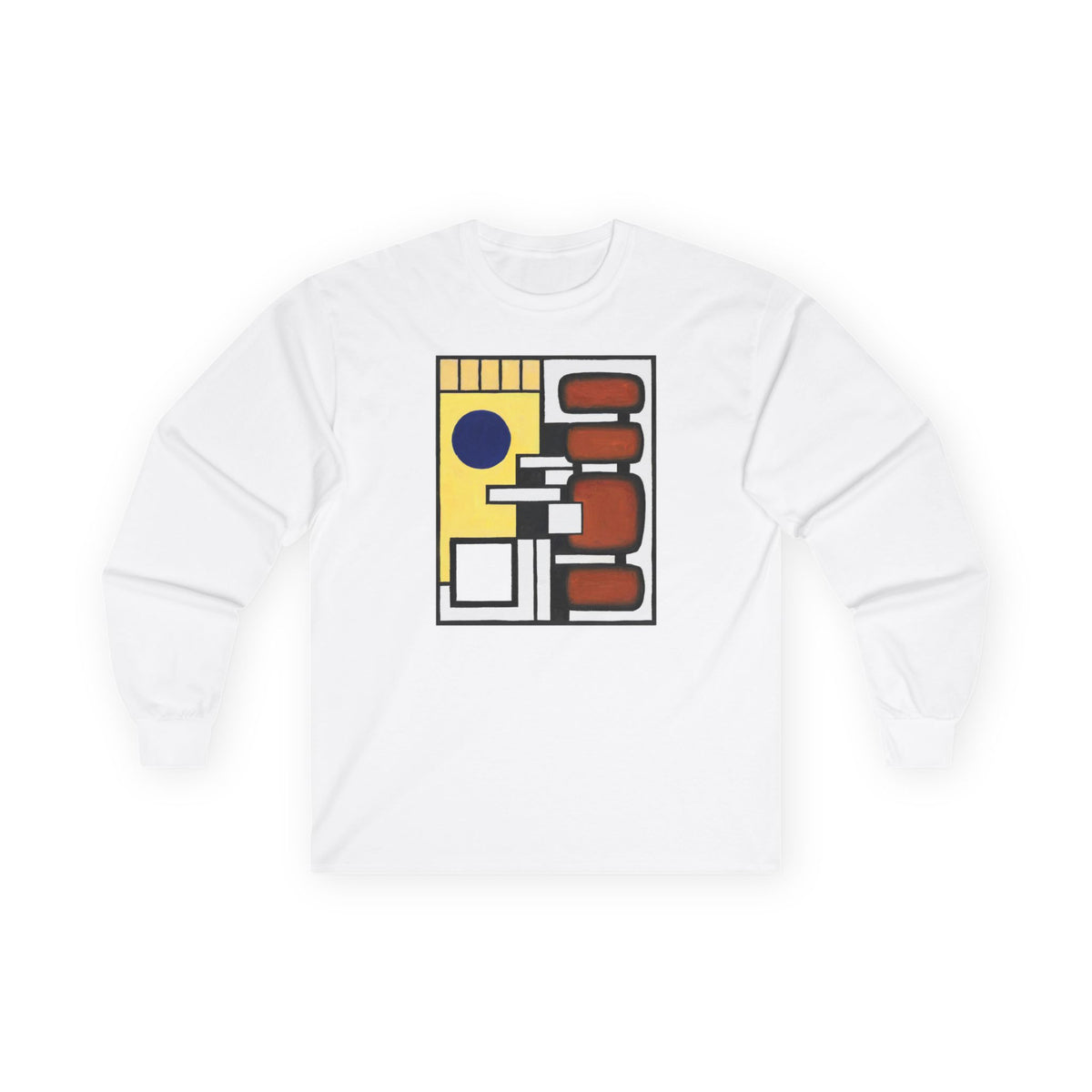 plate 047 long sleeve tee - White by onlycolor