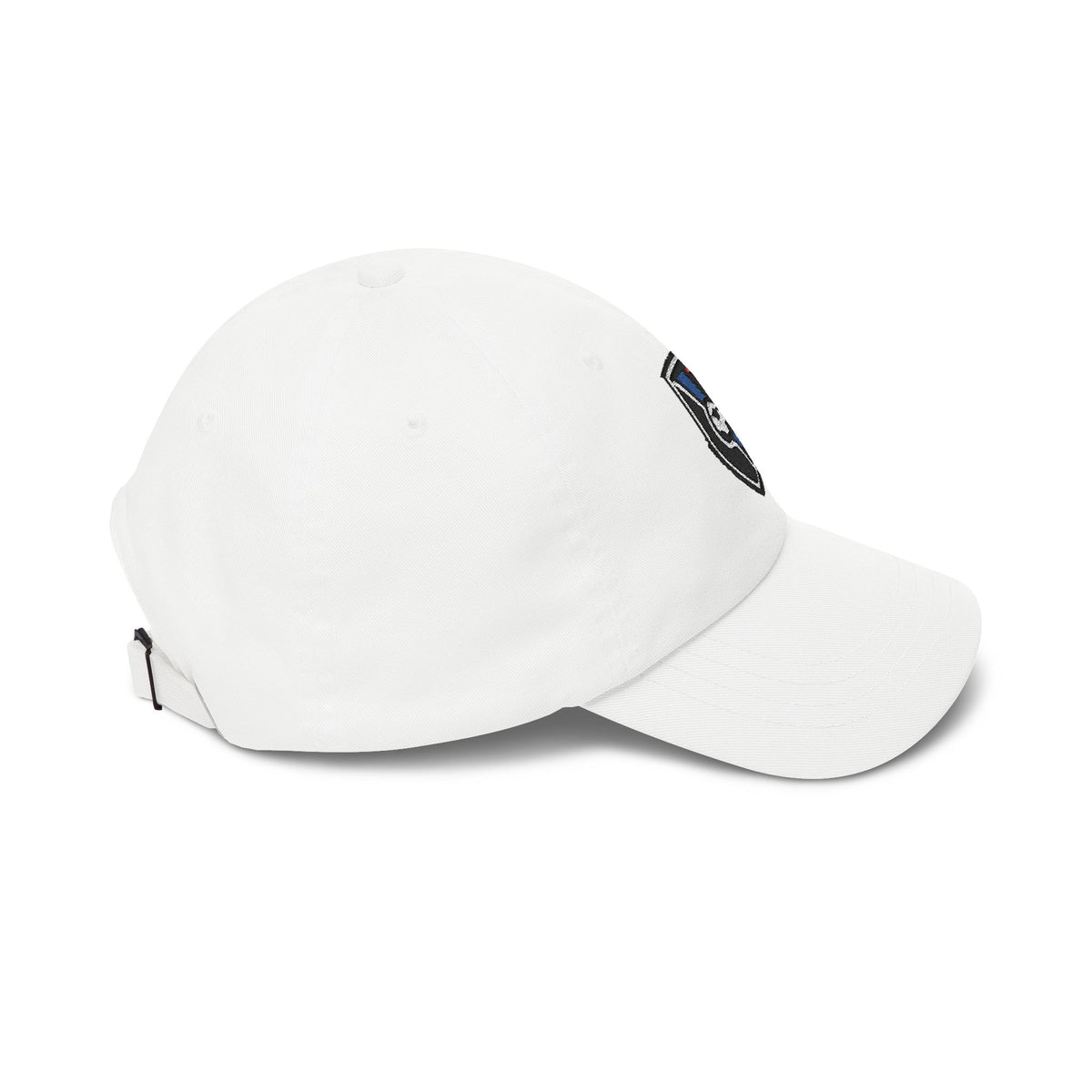 San Jose Soccer Dad Cap — Embroidered, Black, White & Royal