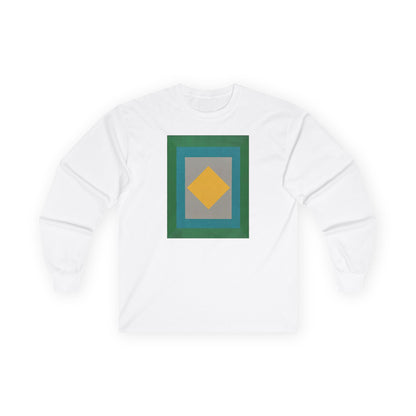 plate 015 long sleeve tee - White