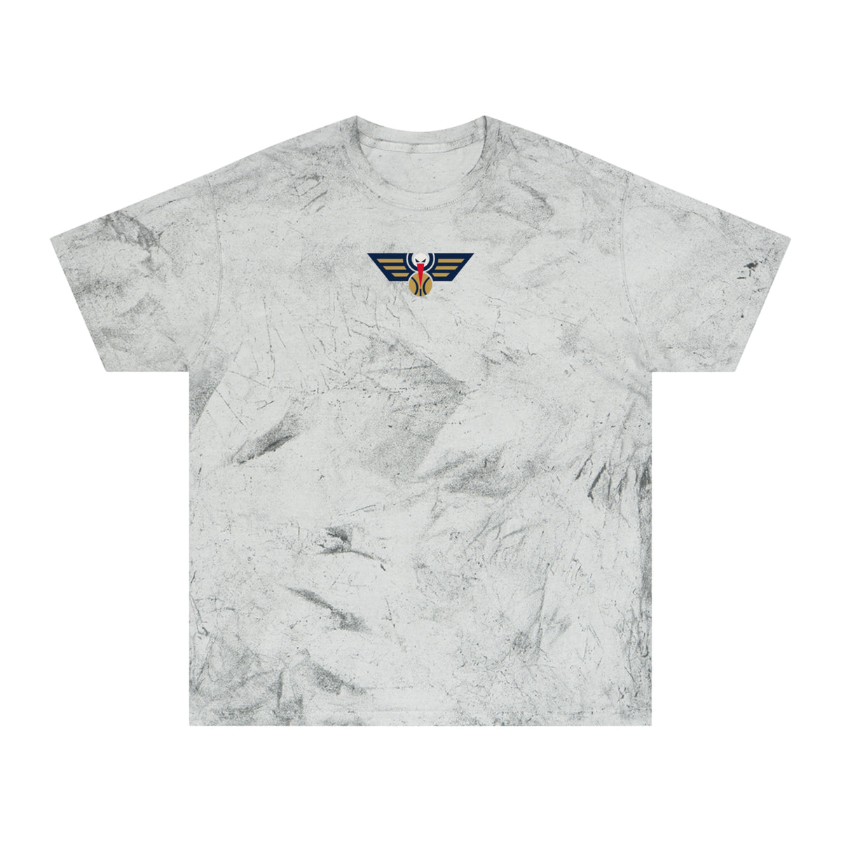 New Orleans Basketball Tie-Dye Tee — Smoke, Navy, Old Gold & White