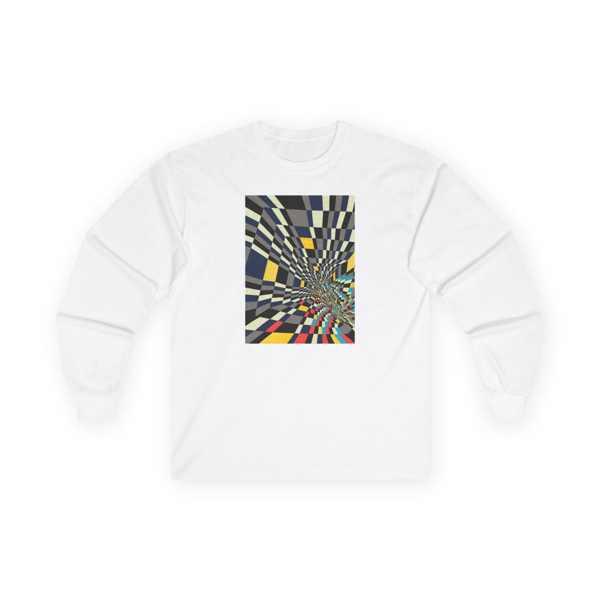 plate 466 long sleeve tee - White by onlycolor