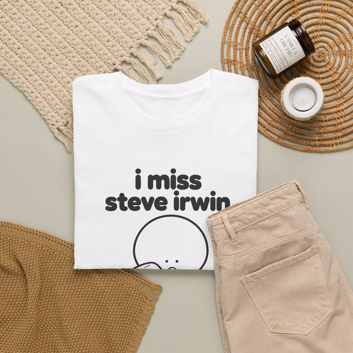 i miss steve irwin tee - White