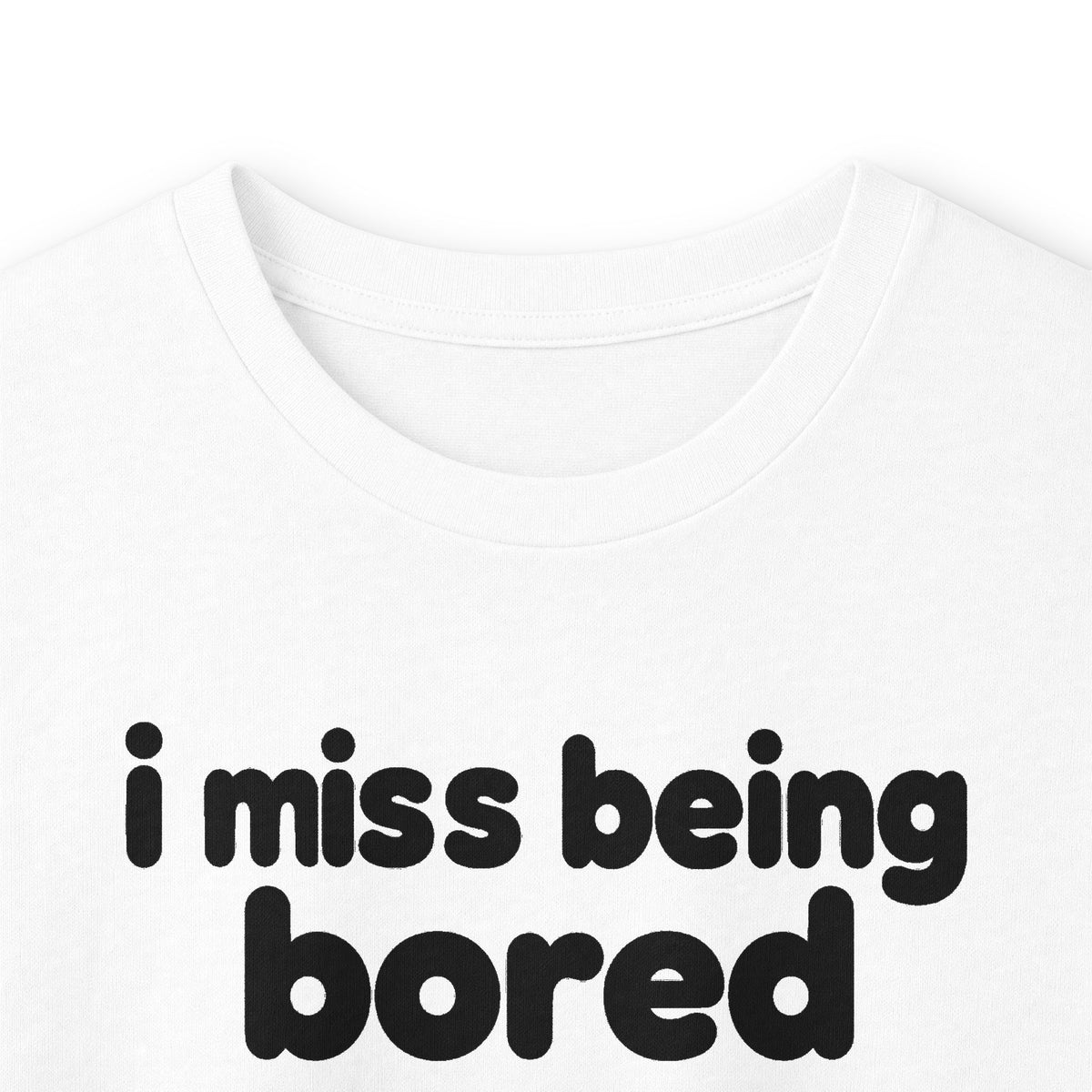 i miss being bored long sleeve tee - White