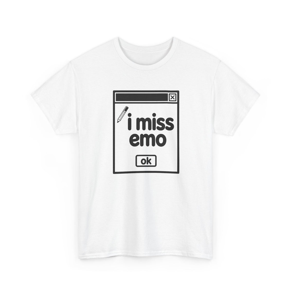 i miss emo error tee - White by lonelyboi