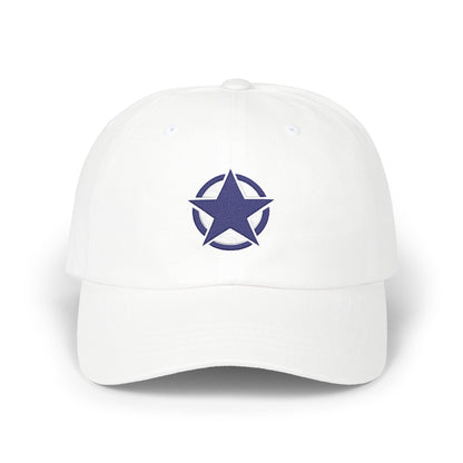 Dallas Football Dad Cap — Embroidered, Navy & White