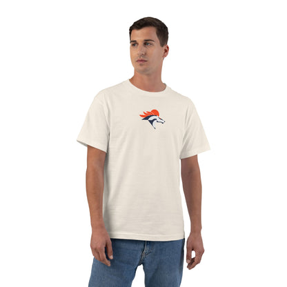 Denver Football Heavyweight Tee — Natural, Orange, White & Navy