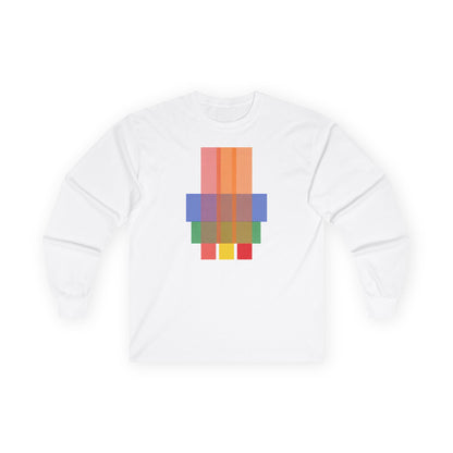 plate 351 long sleeve tee - White