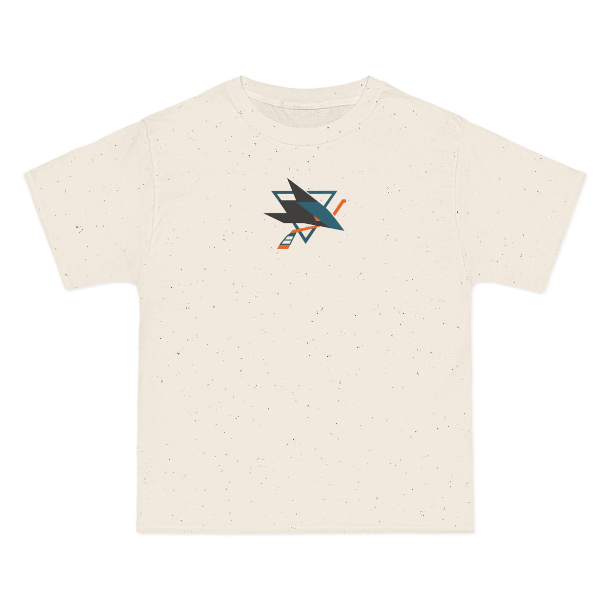 San Jose Hockey Heavyweight Tee — Natural, Black, Royal & Orange