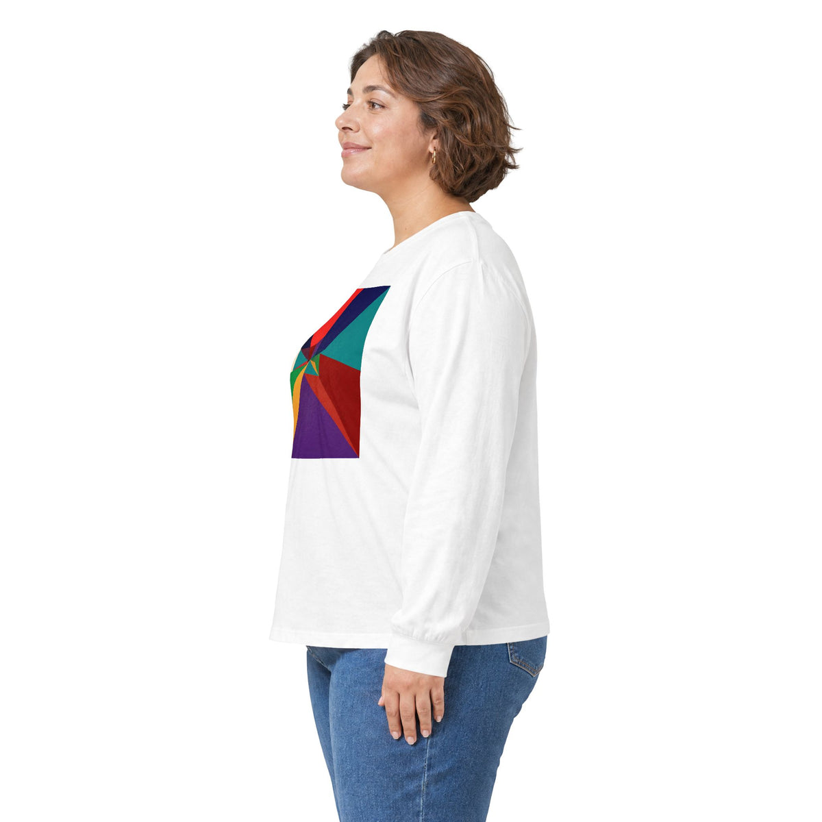 plate 462 long sleeve tee - White by onlycolor