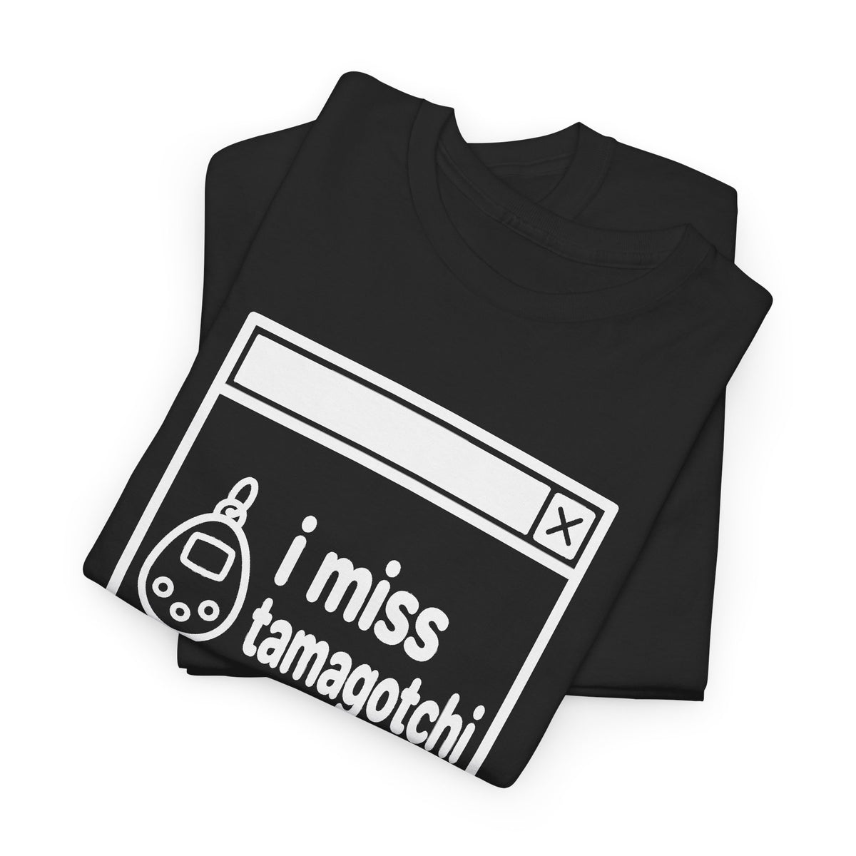 i miss tamagotchi error tee - Black by lonelyboi
