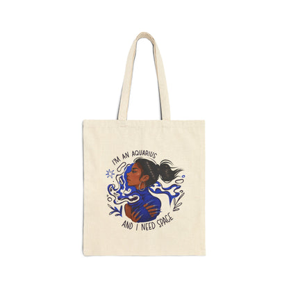 Cotton Canvas Aquarius Tote Bag