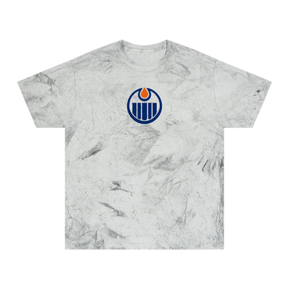 Edmonton Hockey Tie-Dye Tee — Smoke, Navy & Orange
