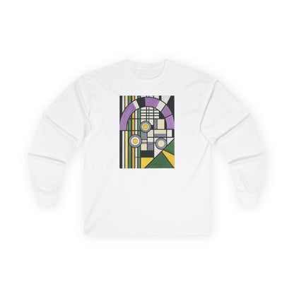 plate 078 long sleeve tee - White