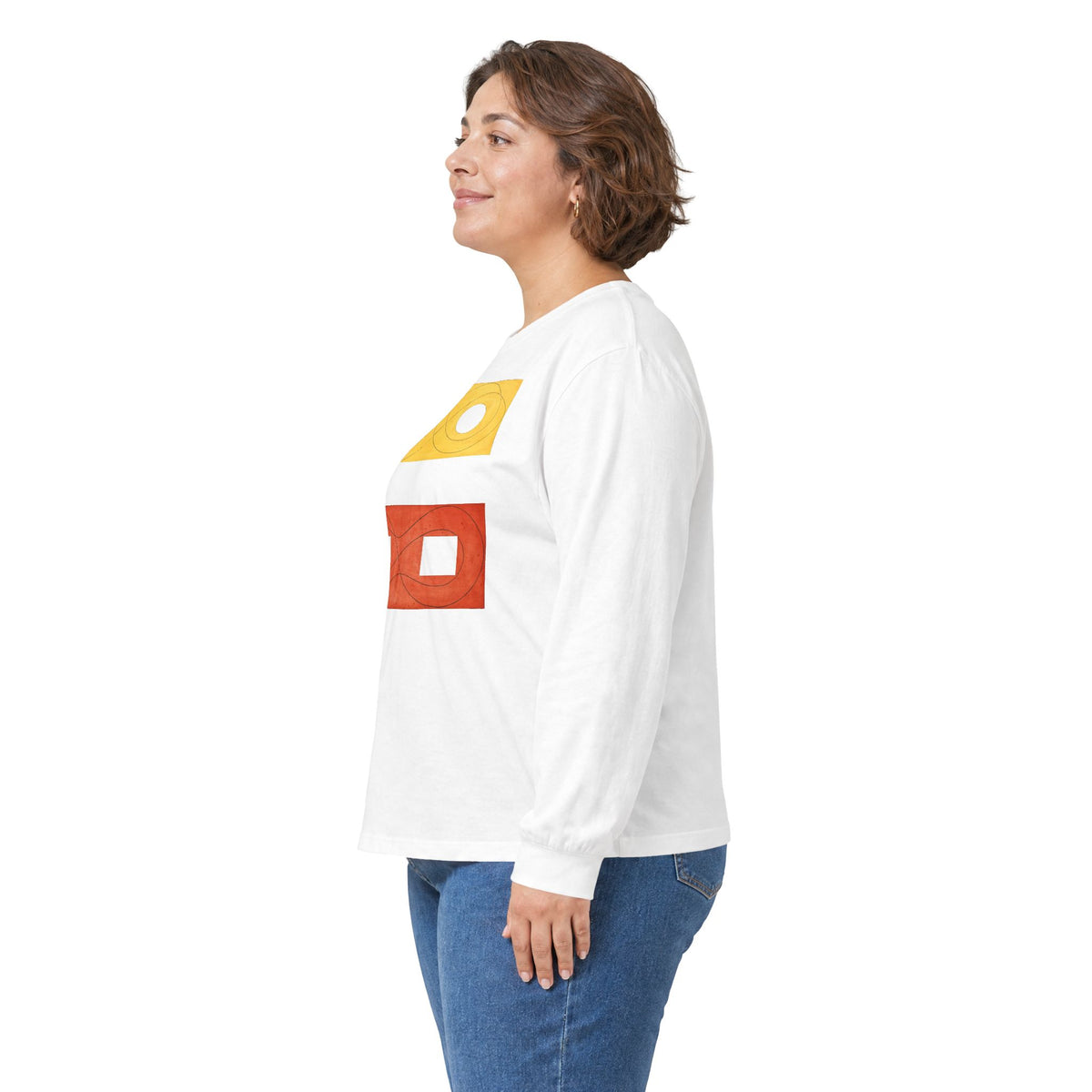 plate 425 long sleeve tee - White