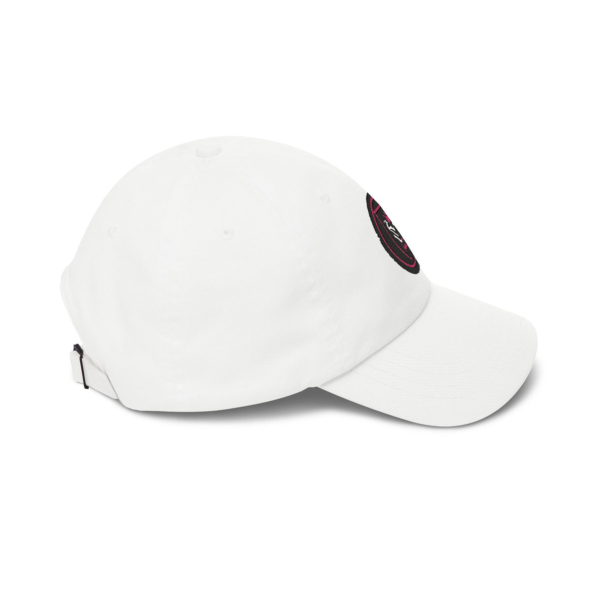 Miami Soccer Dad Cap — Embroidered, Black & Flamingo