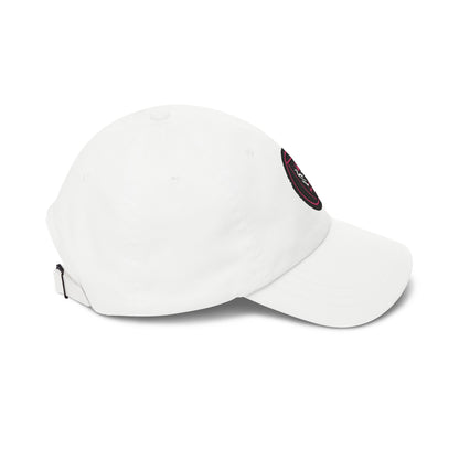 Miami Soccer Dad Cap — Embroidered, Black & Flamingo