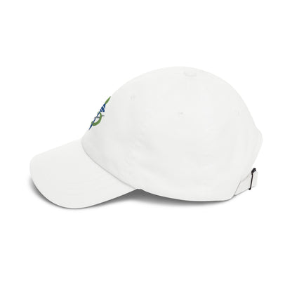 Seattle Soccer Dad Cap — Embroidered, Kiwi Green, Royal & Grey