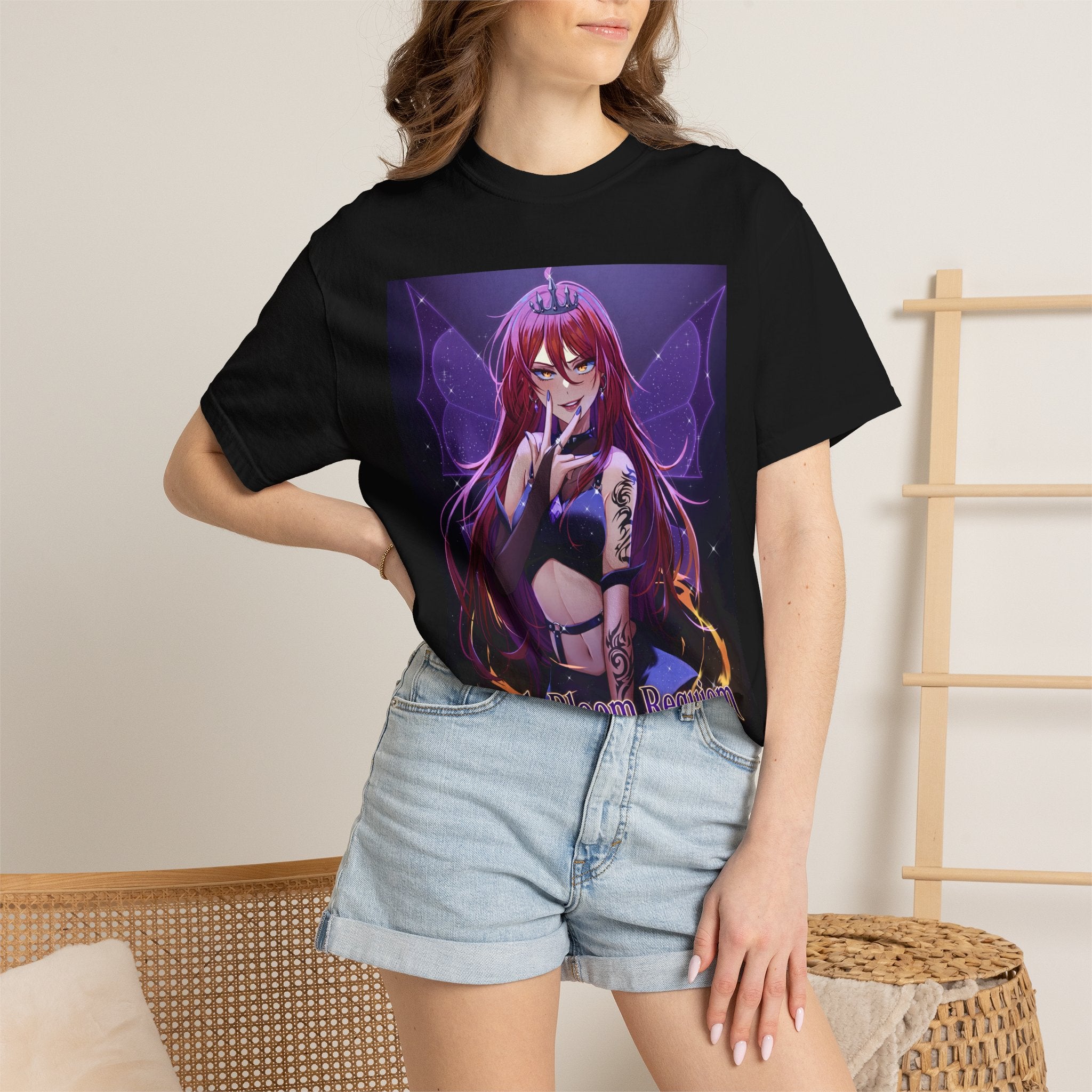 Unisex Garment-Dyed T-shirt(Dark-Bloom: Requiem)