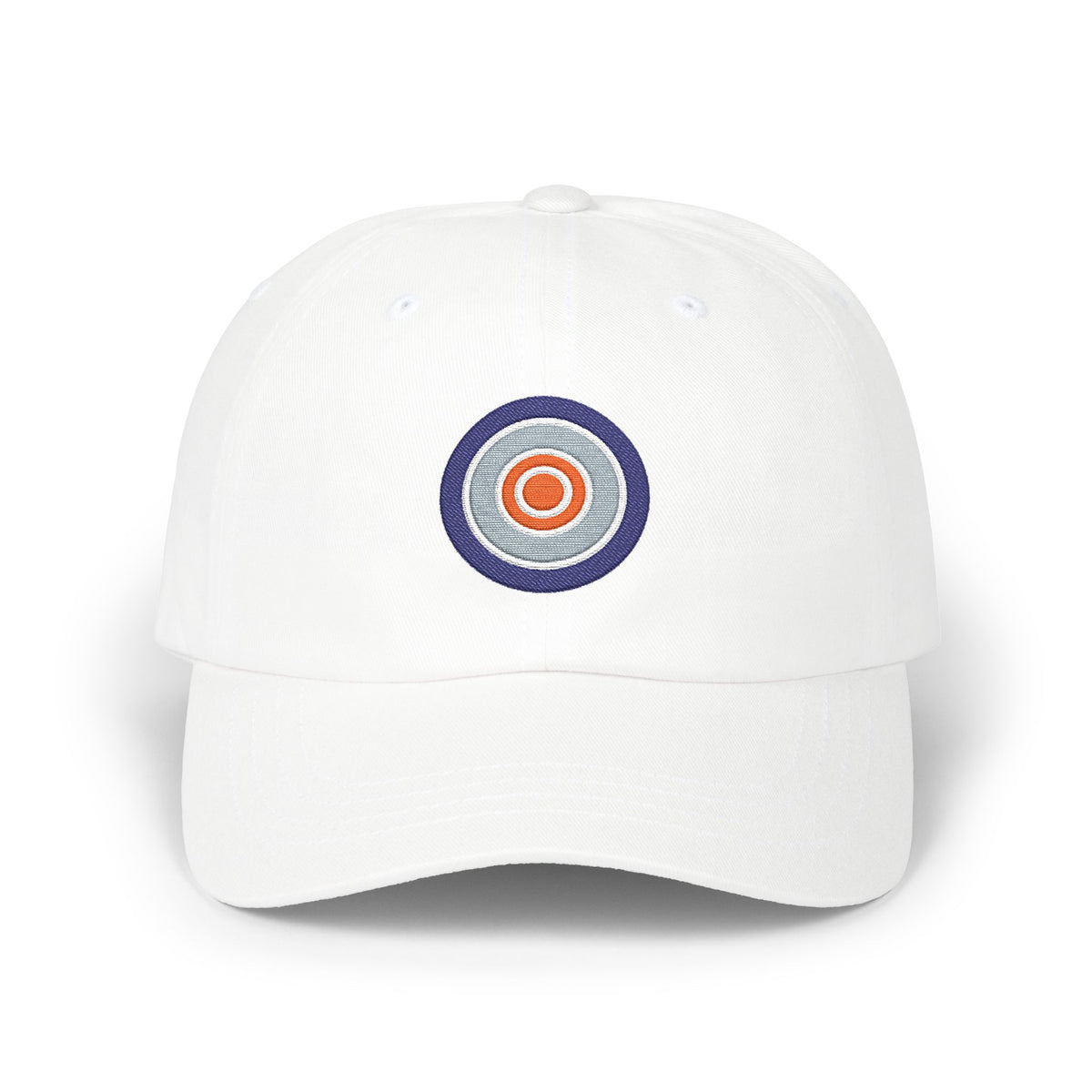 Chicago Soccer Dad Cap — Embroidered, Navy, Grey & White