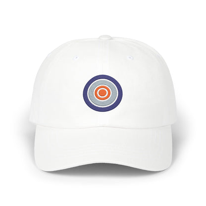 Chicago Soccer Dad Cap — Embroidered, Navy, Grey & White