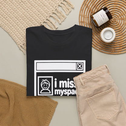 i miss myspace error tee - Black