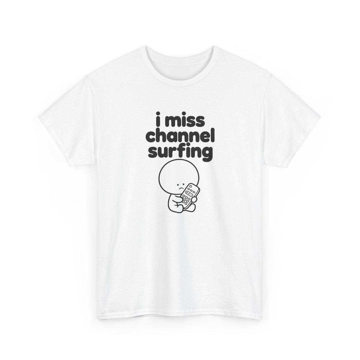 i miss channel surfing tee - White by lonelyboi