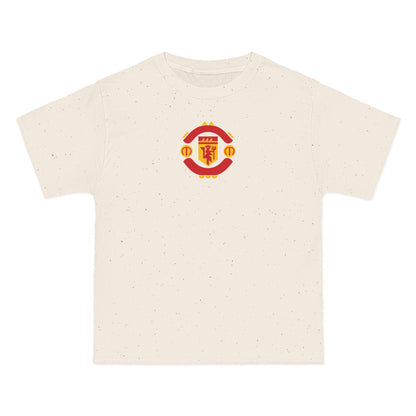 Manchester Soccer Heavyweight Tee — Natural, Red & Gold