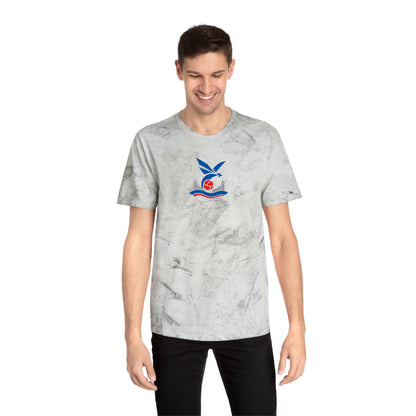 London Soccer Tie-Dye Tee — Smoke, Royal, Red & Grey