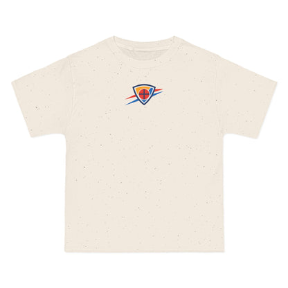 Oklahoma City Basketball Heavyweight Tee — Natural, Navy, Red & White