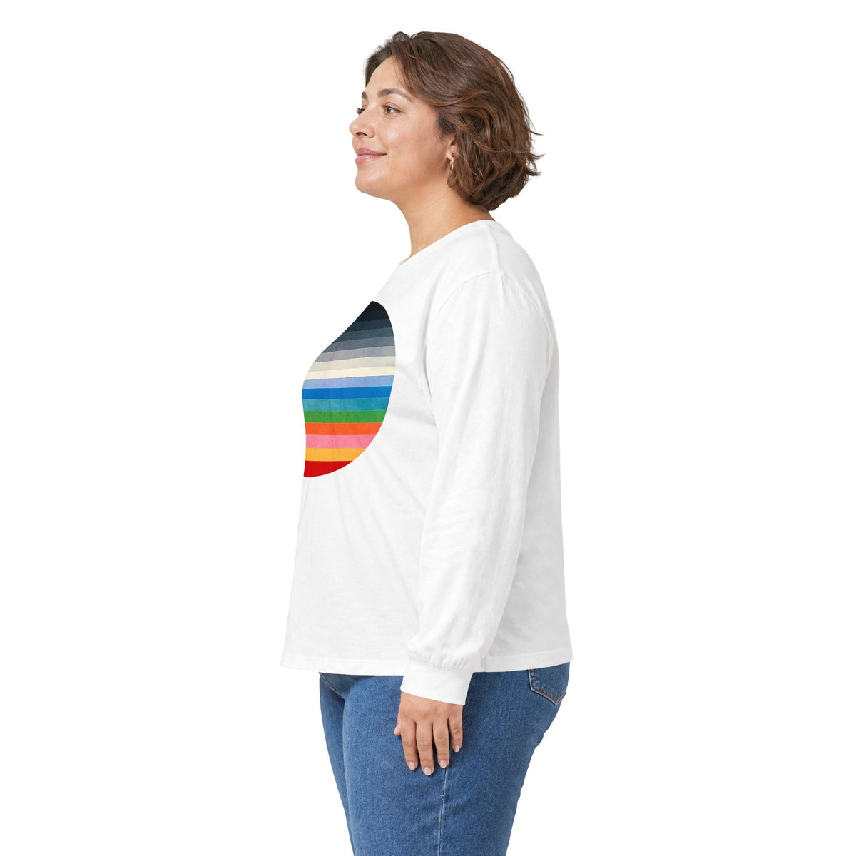 plate 354 long sleeve tee - White by onlycolor