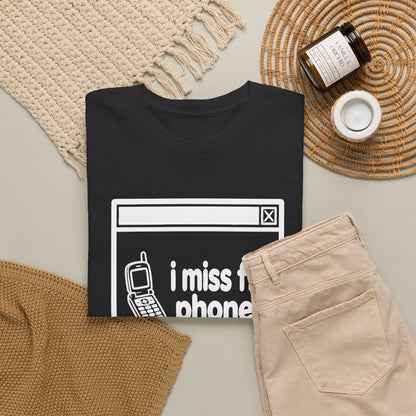 i miss flip phones error tee - Black