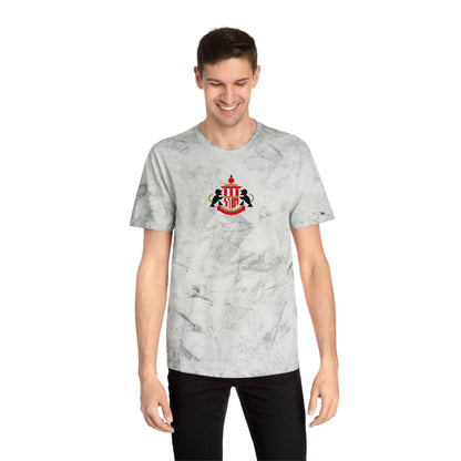 Sunderland Soccer Tie-Dye Tee — Smoke, Red, Black & Old Gold