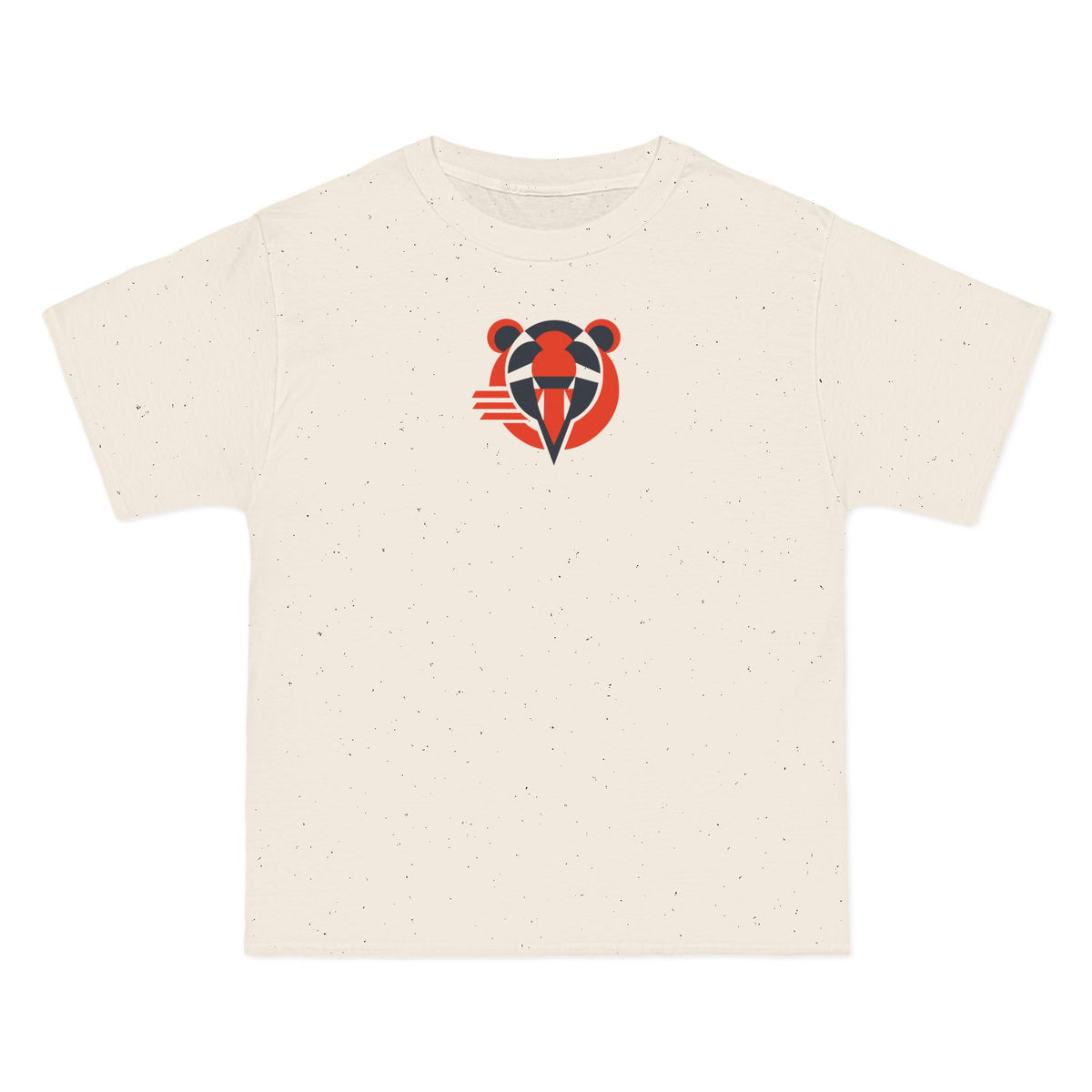 Chicago Football Heavyweight Tee — Natural, Orange & Navy