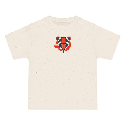 Chicago Football Heavyweight Tee — Natural, Orange & Navy