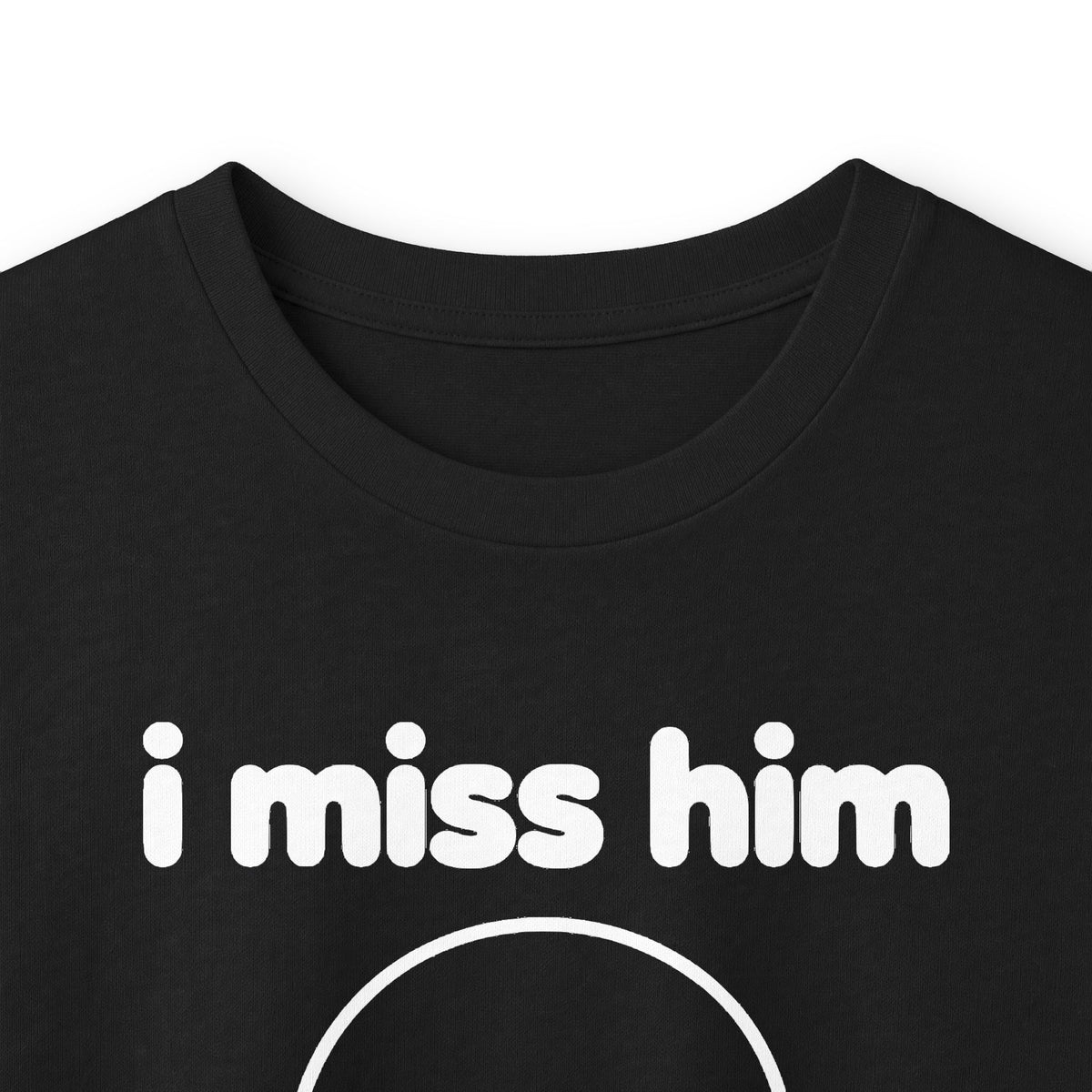 i miss him long sleeve tee - Black