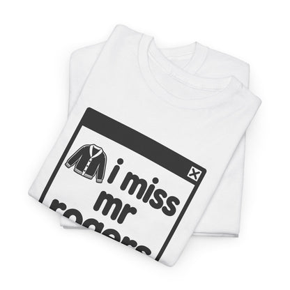 i miss mr rogers error tee - White