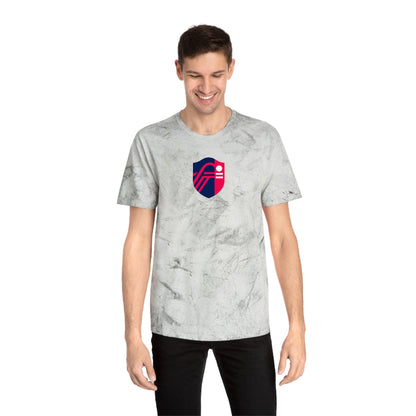 St. Louis Soccer Tie-Dye Tee — Smoke, Navy, Red & White