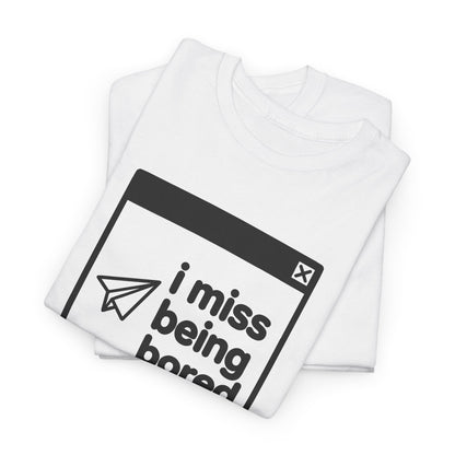 i miss being bored error tee - White